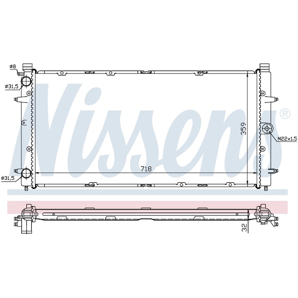Nissen Nissens Radiator, 65273A 65273A - main